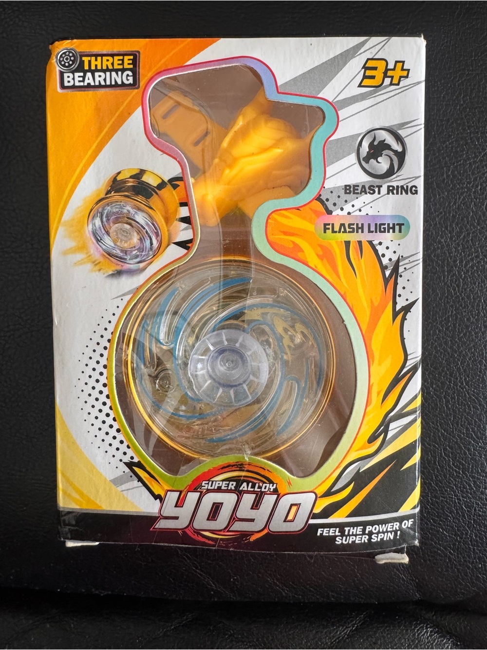 NEW YoYo Kids Toy - Yellow and Silver Spin Top